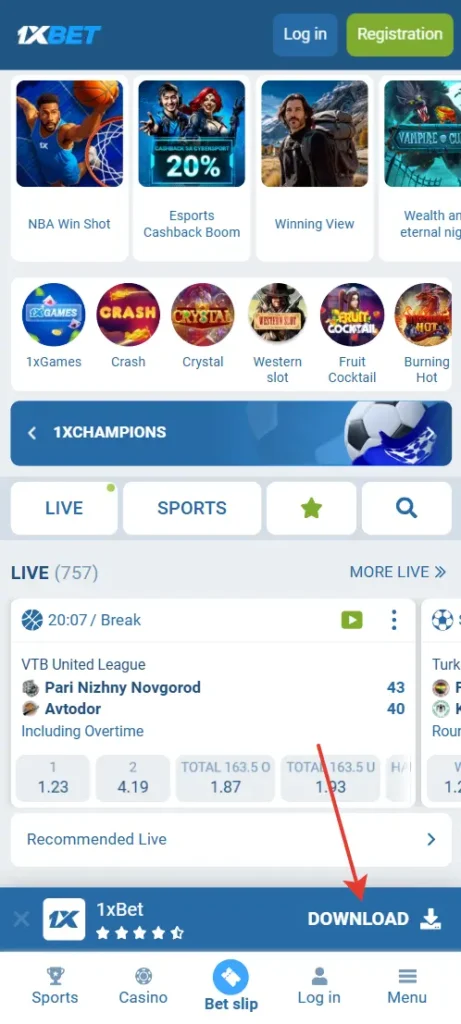 Download 1xBet APK